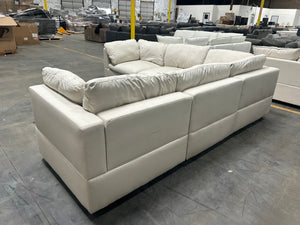 Albany Park Kova Box Cushion Corner Sectional (Dune Performance Linen)