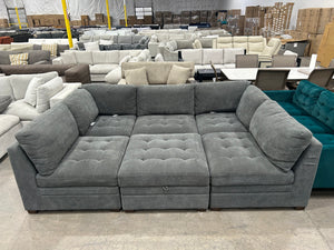 Thomasville Tisdale 6-Piece Modular Sectional w/Storage Ottoman