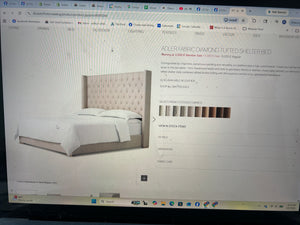 RH Adler Diamond-Tufted Shelter Bed (Queen)