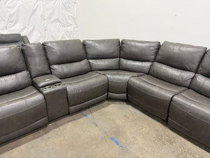 Wylder Leather Power Sectional