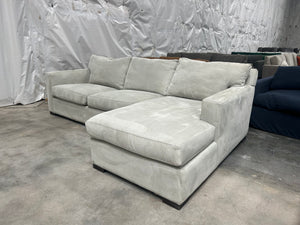 Crate & Barrel 2-Pc Axis Chaise Sectional (Douglas Ice)