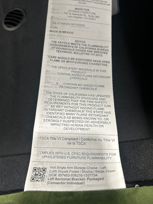 BRAND-NEW Joybird Holt Sectional w/Storage Chaise (Royale Forest)