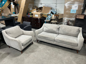 Gray MCM Sofa & Chair Set
