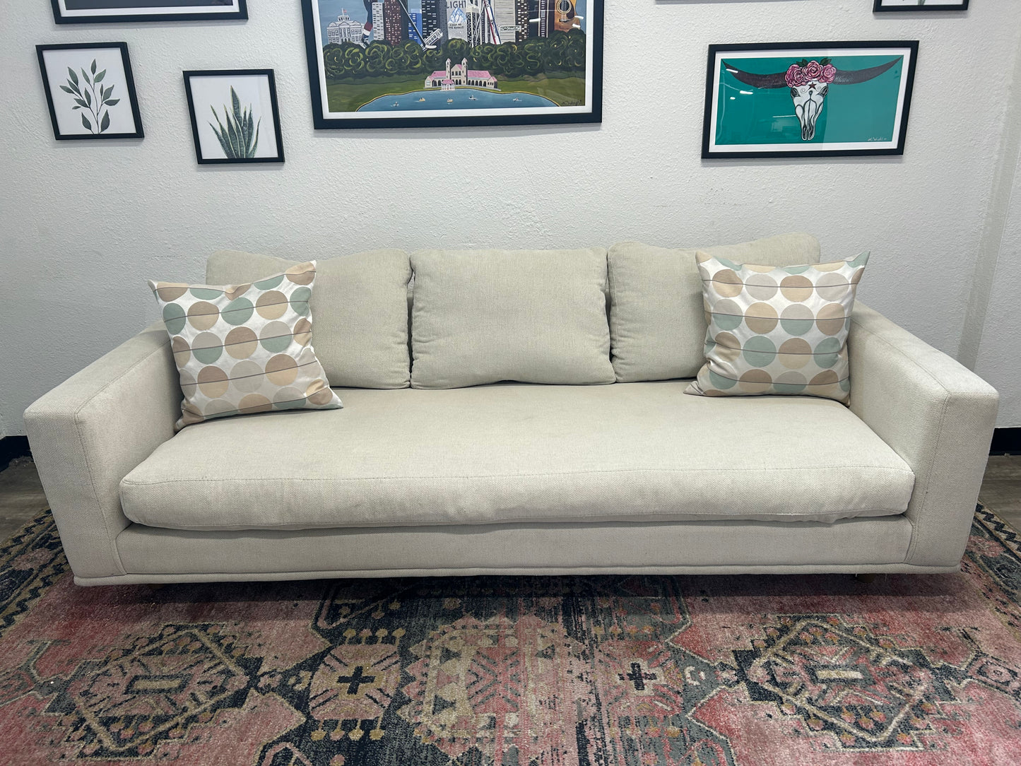 Four Hands Sky Grey 87'' Dom Sofa