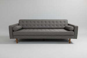 Gray Tufted MCM Sofa