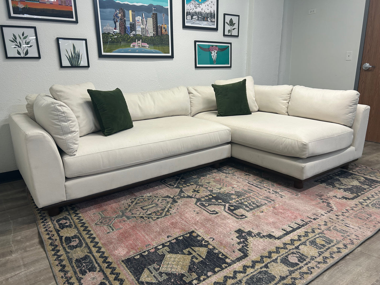 BRAND-NEW Joybird White Miller Sectional
