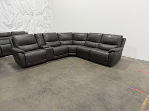 Wylder Leather Power Sectional