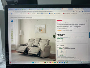 Gilman Creek Alton Leather Power Sofa w/Cooling Unit