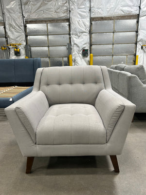 Light Gray MCM Accent Chair