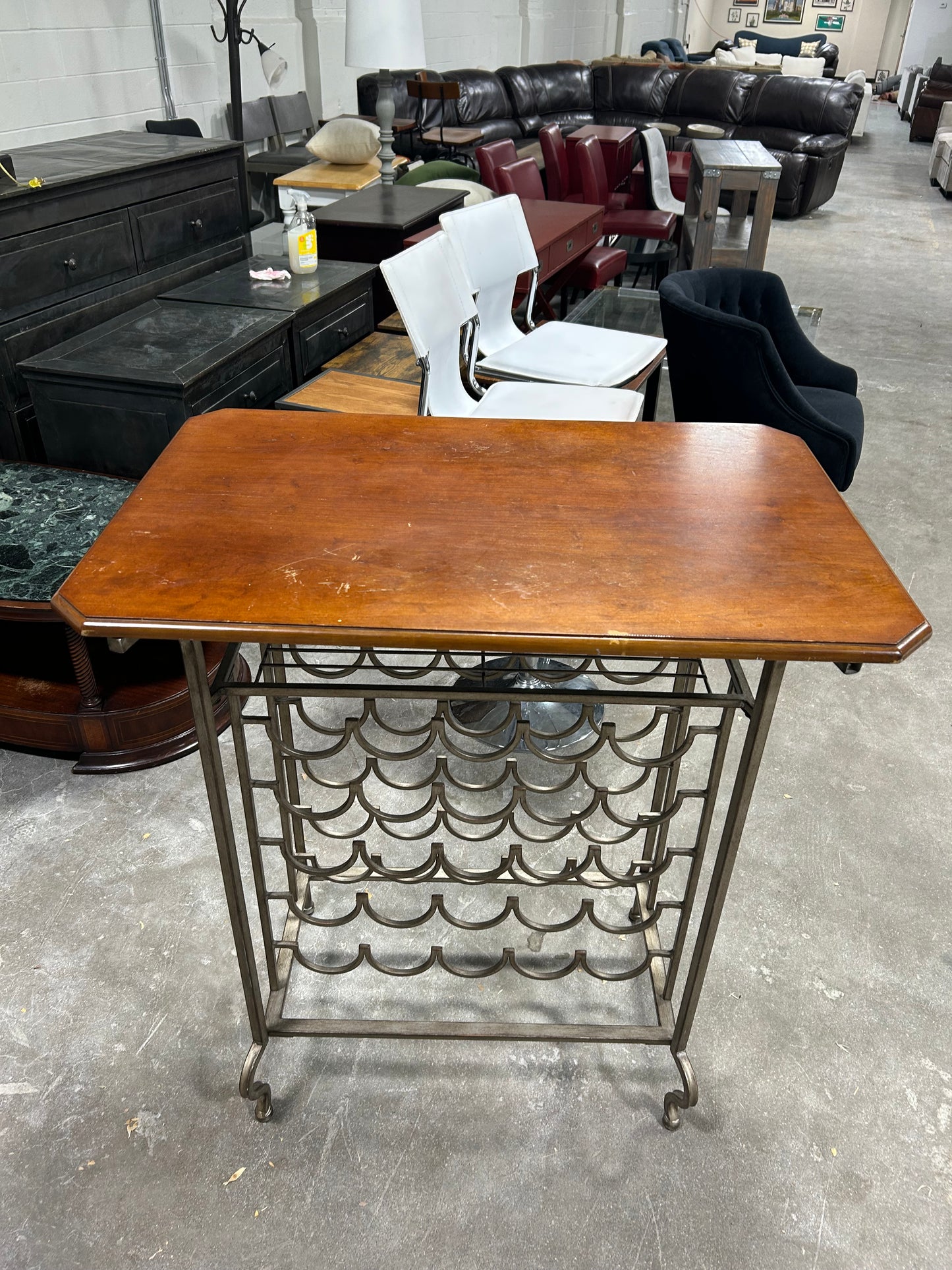 Wood & Metal High-Top Bar Table