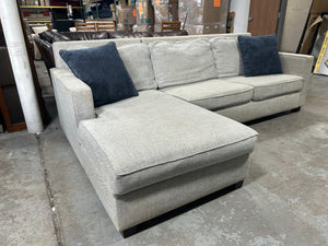 West Elm Light Gray 2-Pc Henry Sectional