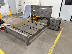 Queen Ashley Bed Frame and Nightstand