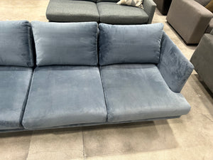 AllModern Miller 84” Upholstered Sofa (Blue Velvet)