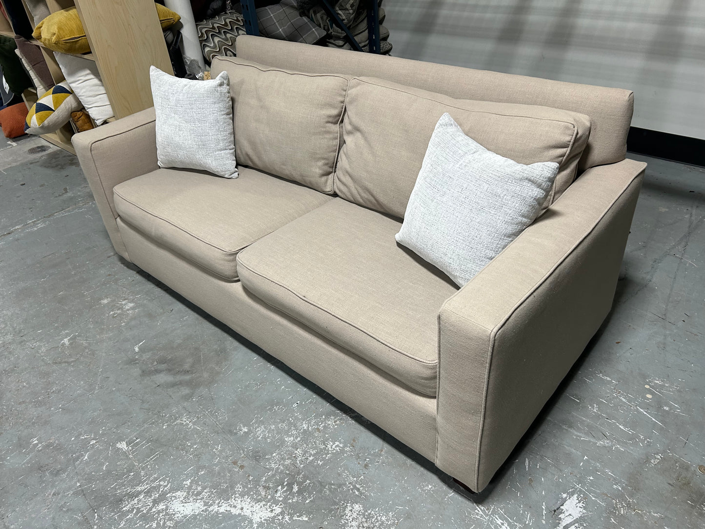 West Elm Beige 76” Henry Sofa