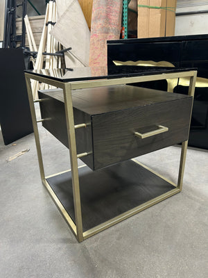 Glass Top MCM Nightstand