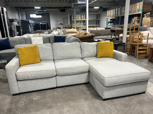 Jonathan Louis 3-Pc Modular Light Gray Chaise Sectional