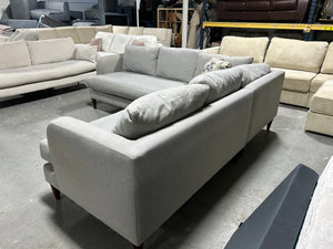 Ravine Home Light Blue MCM Corner Sectional