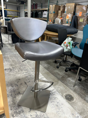 Adjustable Height Leather Bar Stool