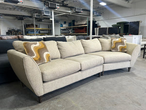 La-Z-Boy Taupe Cuddler Chaise Sectional