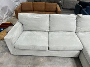 Crate & Barrel 2-Pc Axis Chaise Sectional (Douglas Ice)