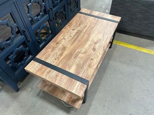 Industrial Wood & Metal Coffee Table