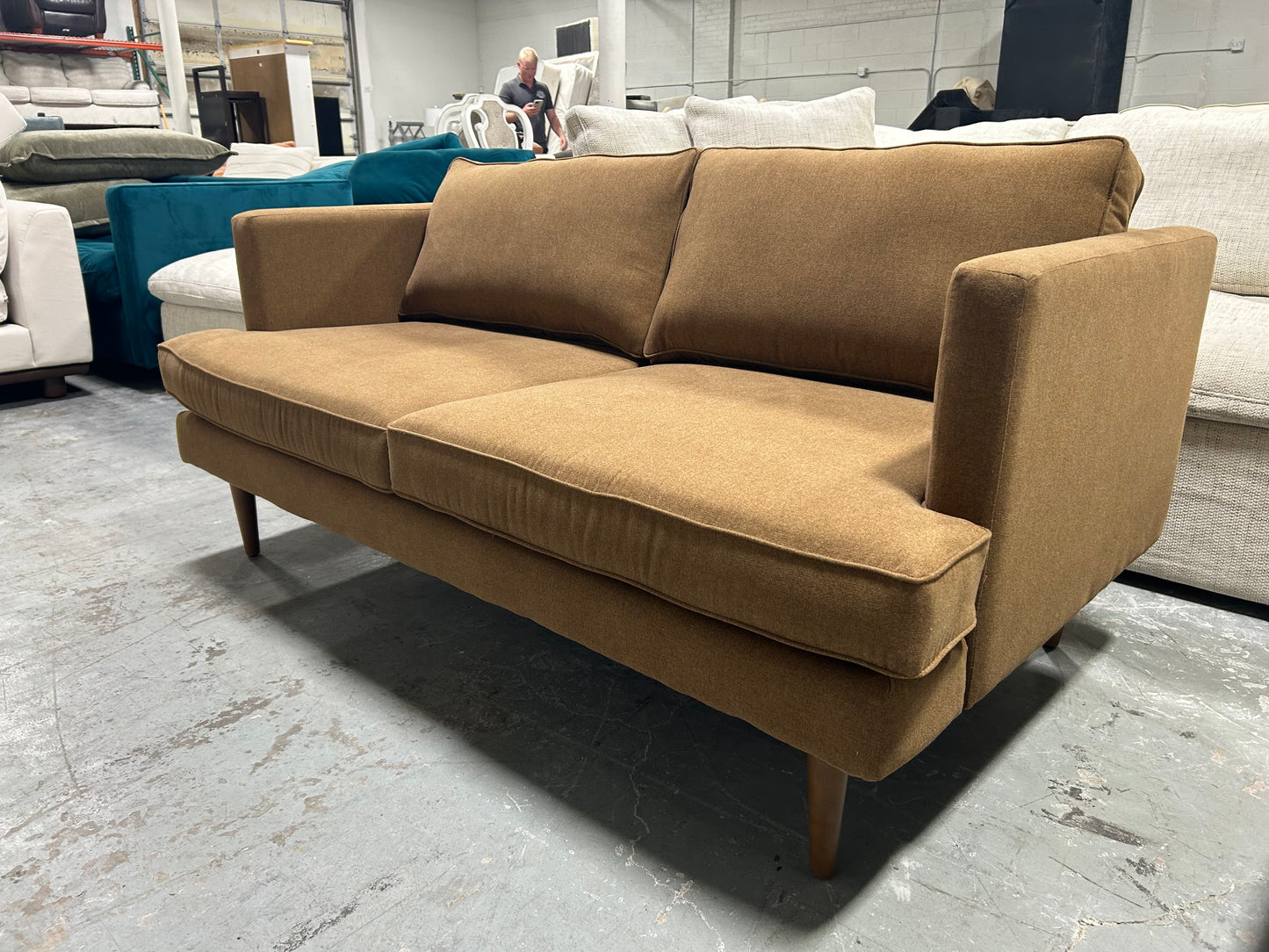 BRAND-NEW Light Brown Joybird Preston 68” MCM Sofa