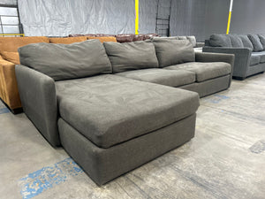 American Signature 2-Pc Gray Jasper Chaise Sectional