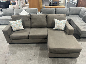 Contemporary Taupe Reversible Chaise Sectional