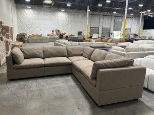 Albany Park Kova 122'' Corner Sectional (Hazelnut Performance Bouclé)