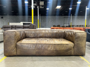 RH Fulham Leather Sofa (Matador Nutmeg)