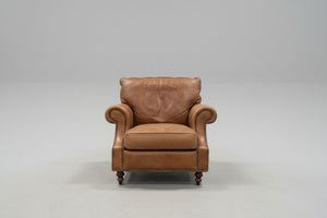 Leather Master Full-Grain Leather Arm Chair