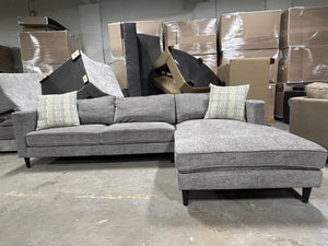 Living Spaces Gray Aries II Chaise Sectional