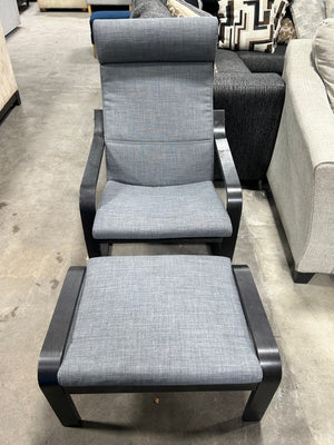 IKEA Patio Chair w/Ottoman