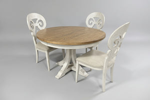 4-Pc Farmhouse Dining Set w/Leaf