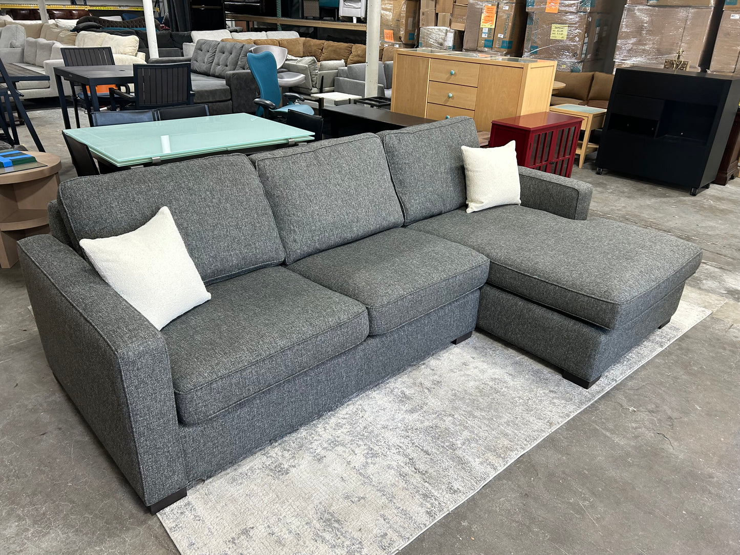 Room & Board Dark Gray Morrison Sectional