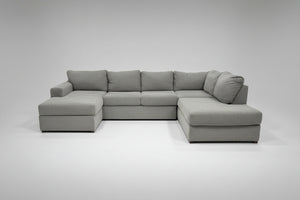 Large Gray U-Shaped Sectional