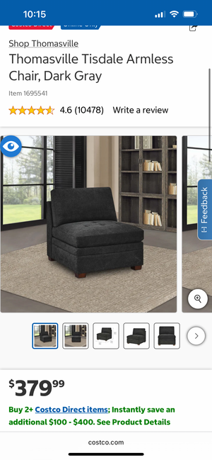 Thomasville Tisdale Armless Chair