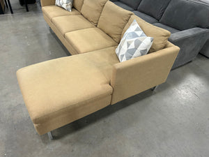 Room & Board 2-Pc Tan Chaise Sectional (by American Leather)