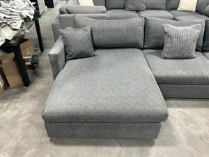 Bassett Dark Gray Allure Track Arm Chaise Sectional