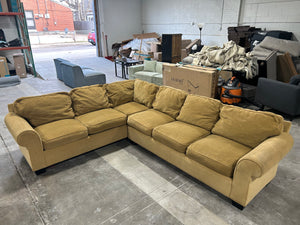 Contemporary Tan L-Shaped Sectional