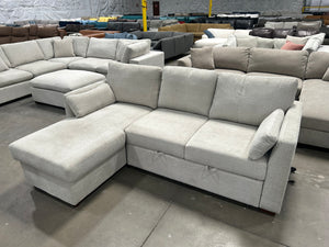 Coddle Luke Trundle Sleeper Sofa w/Reversible Chaise (Beige)