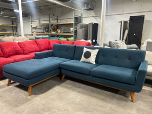 Modway Engage Teal MCM Chaise Sectional