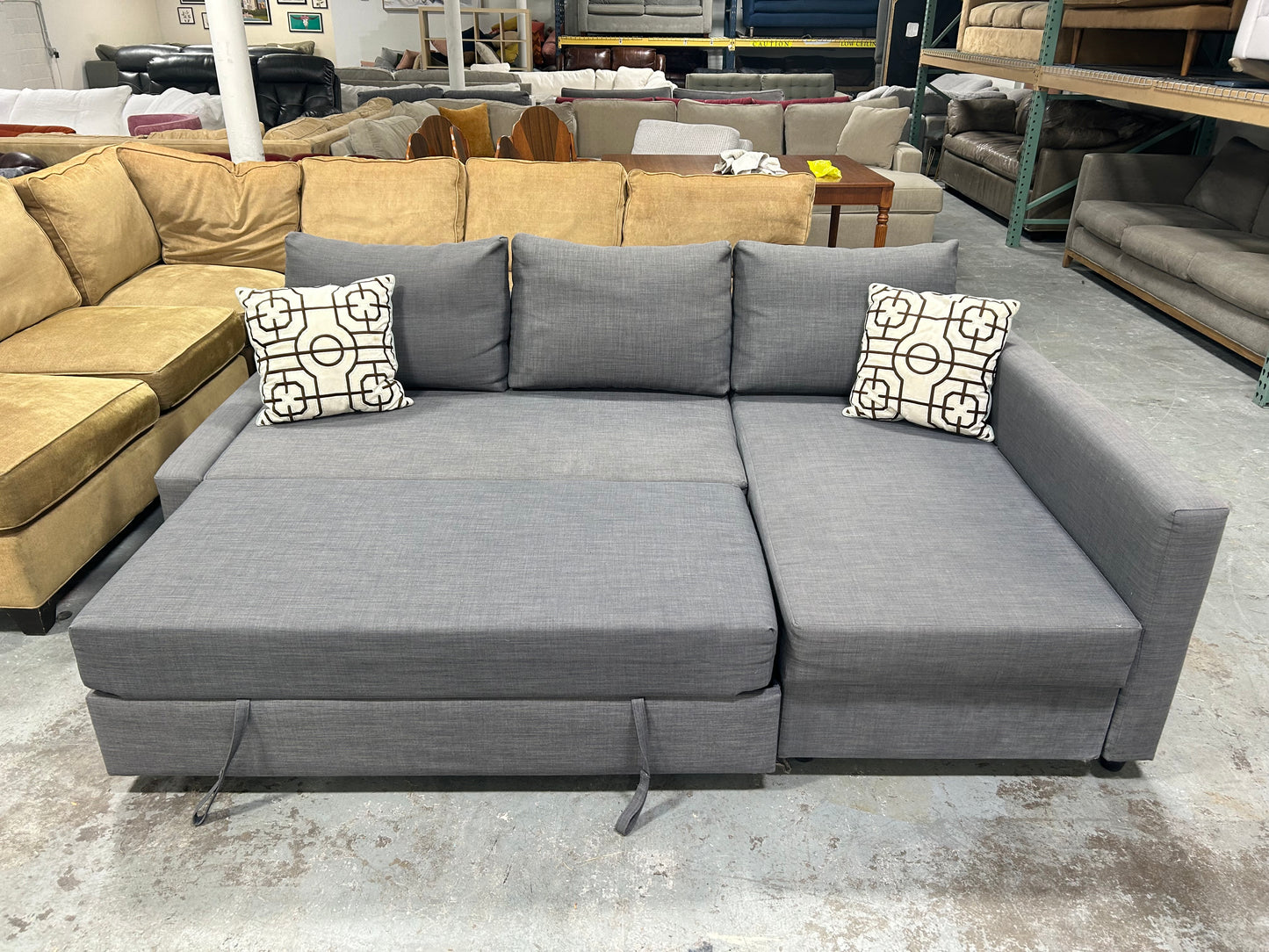 IKEA Gray Friheten Sleeper Chaise Sectional