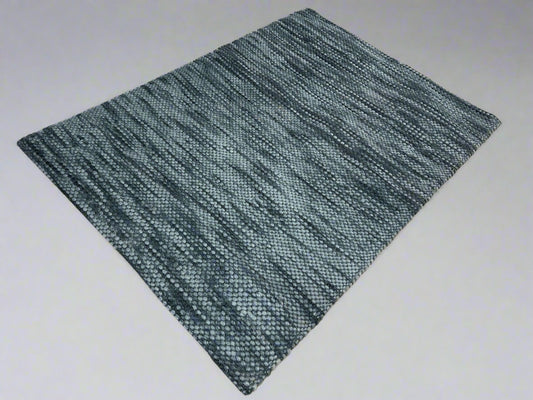 5’x7’ Dark Blue 100% Wool Area Rug