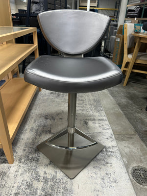 Adjustable Height Leather Bar Stool