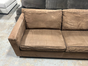 Crate & Barrel 78” Dark Brown Axis Sofa