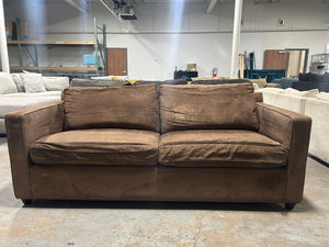 Crate & Barrel 78” Dark Brown Axis Sofa