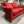 Davis & Shaw Studded Red Loveseat
