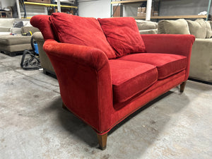 Davis & Shaw Studded Red Loveseat