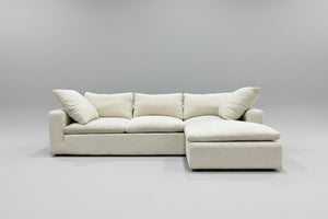 Living Spaces Shuffle II Sofa w/Reversible Chaise (Beige)